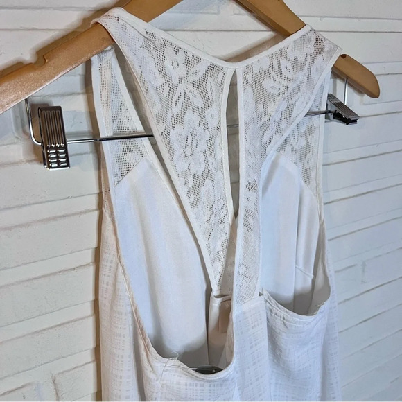 Skies are Blue Ivory Crossback Lace Floral Flowy Dress, Women’s Size Large - Picture 6 of 9